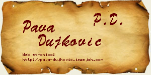 Pava Dujković vizit kartica